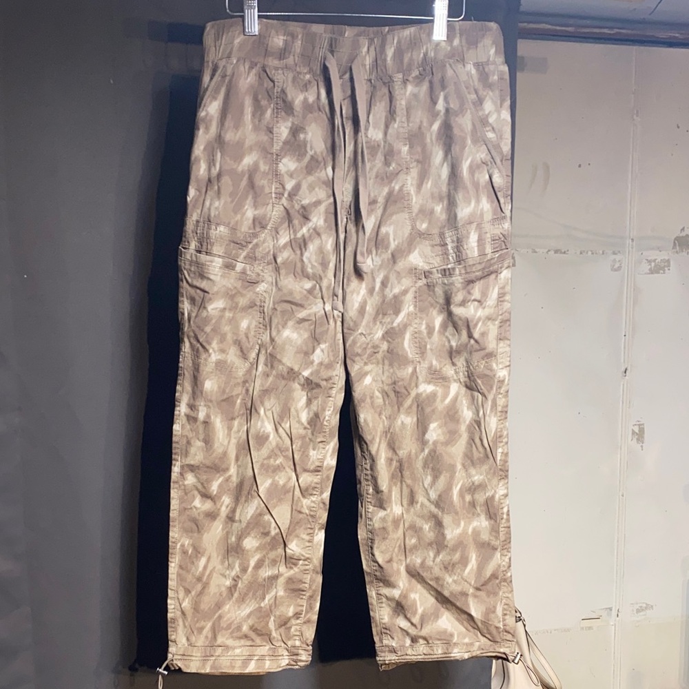Democracy Taupe Tie-Dye Cargo Joggers